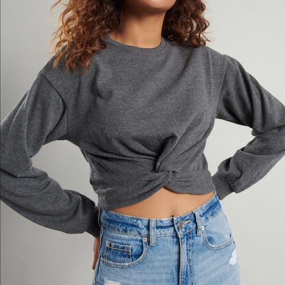 Garage grey sweatshirt with front knot 🐨 - Picture 1 of 2